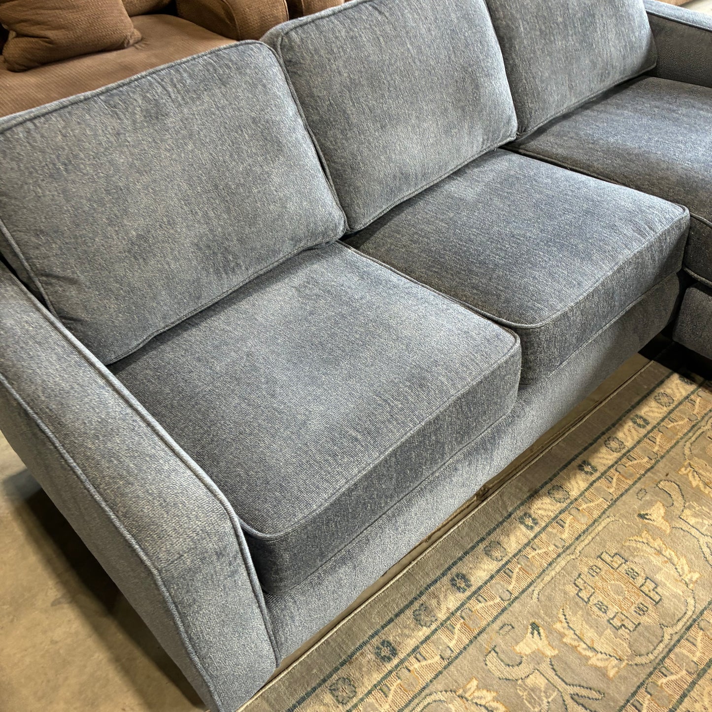 Navy Reversible Chaise Sectional