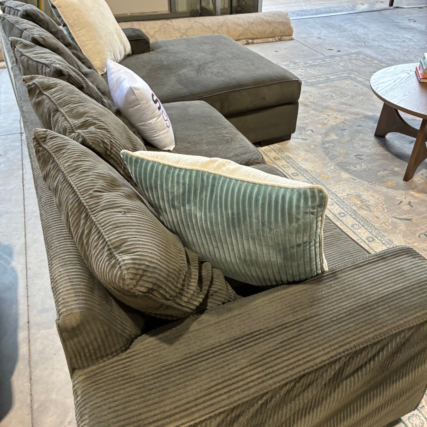 Dark Chaise Sectional Sofa