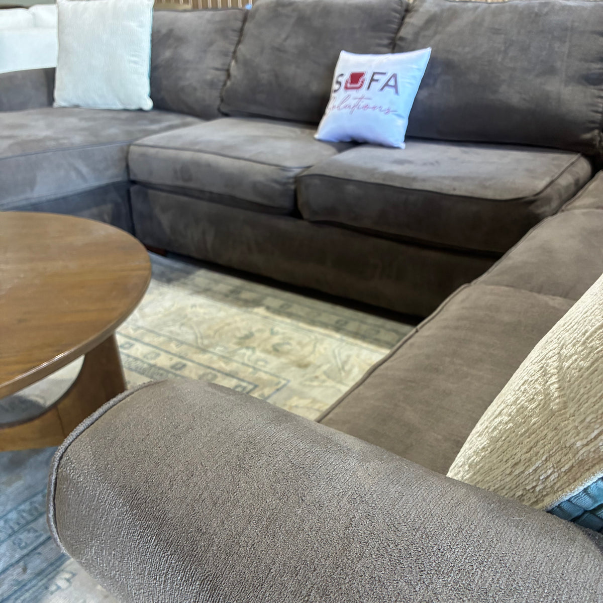 Charcoal Gray Chaise Sectional