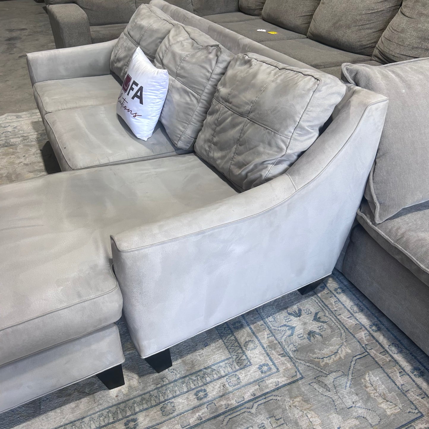 Gray Reversible Chaise Sofa