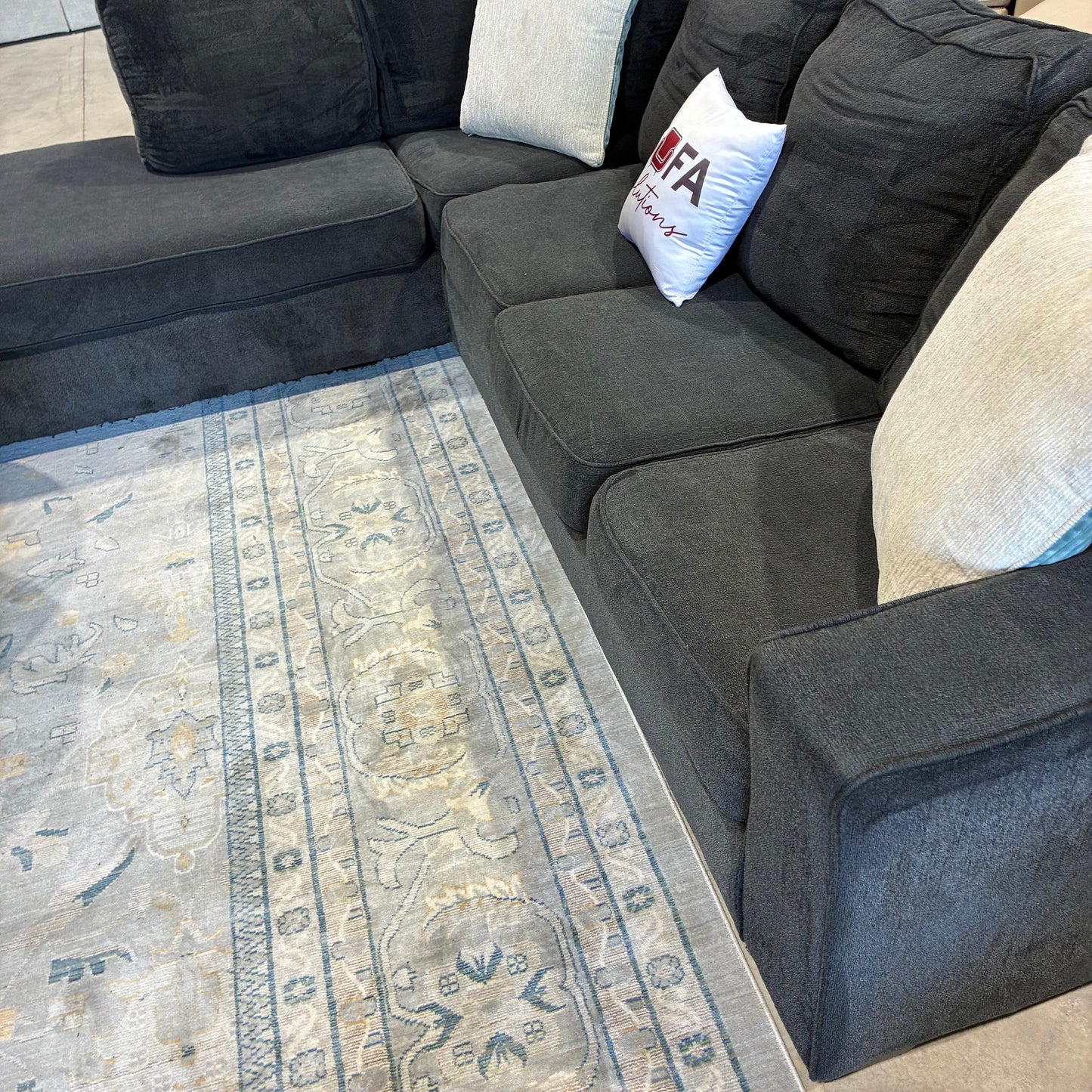 Navy Chaise Sectional