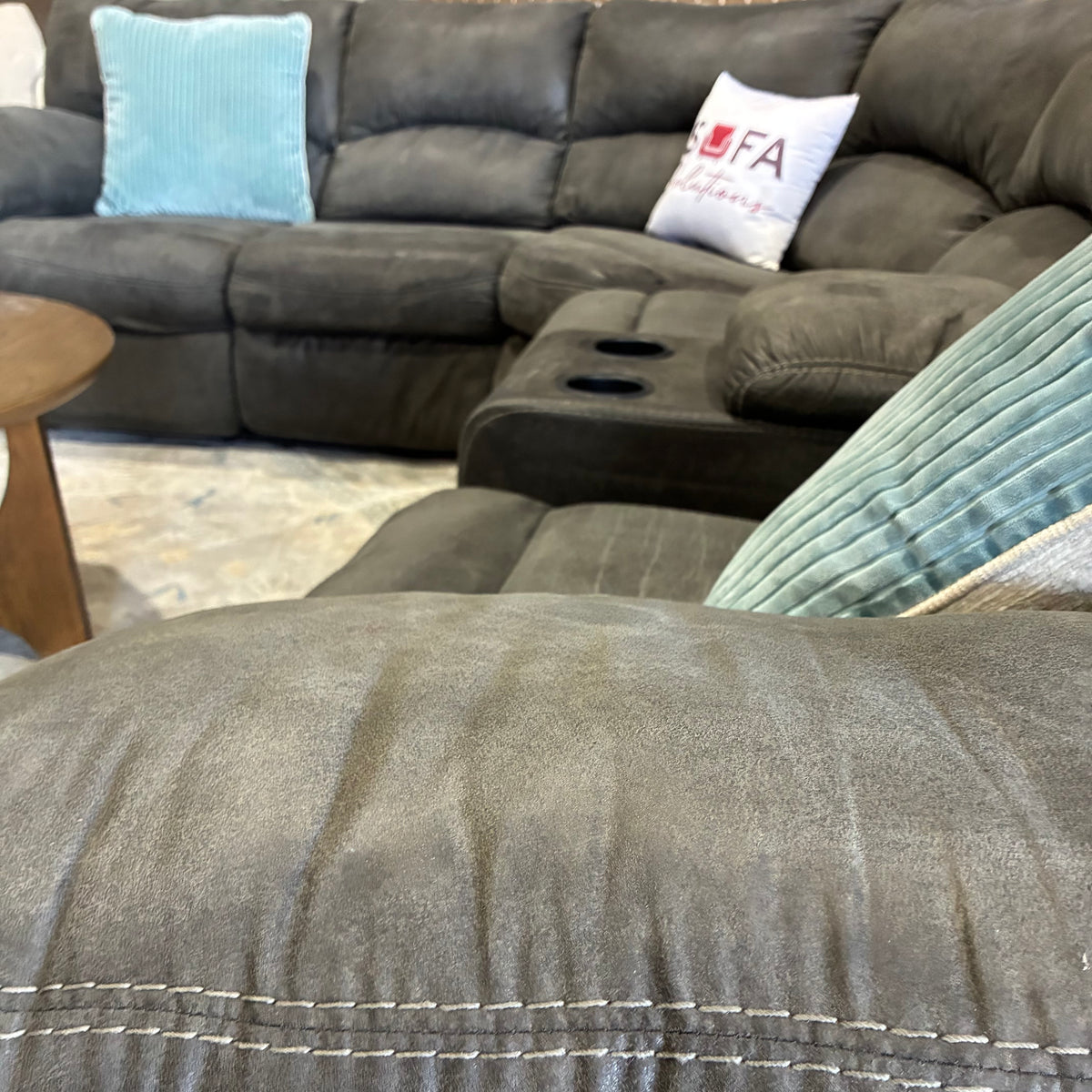 Charcoal Reclining Corner Sectional