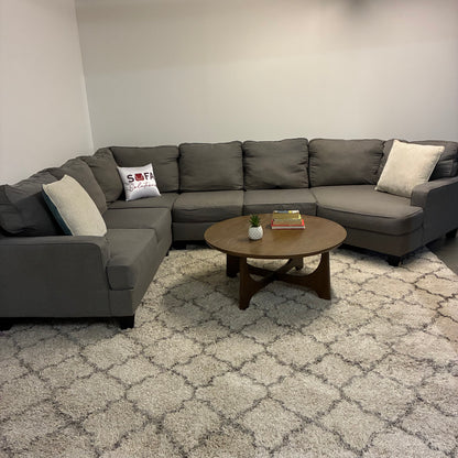 Steel Gray Sectional w Cuddler