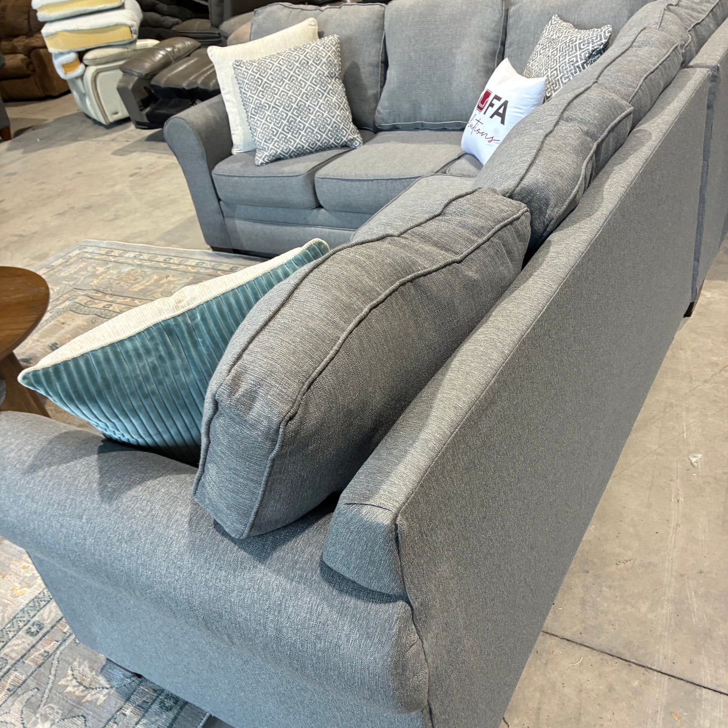 Steel Gray Corner Sectional