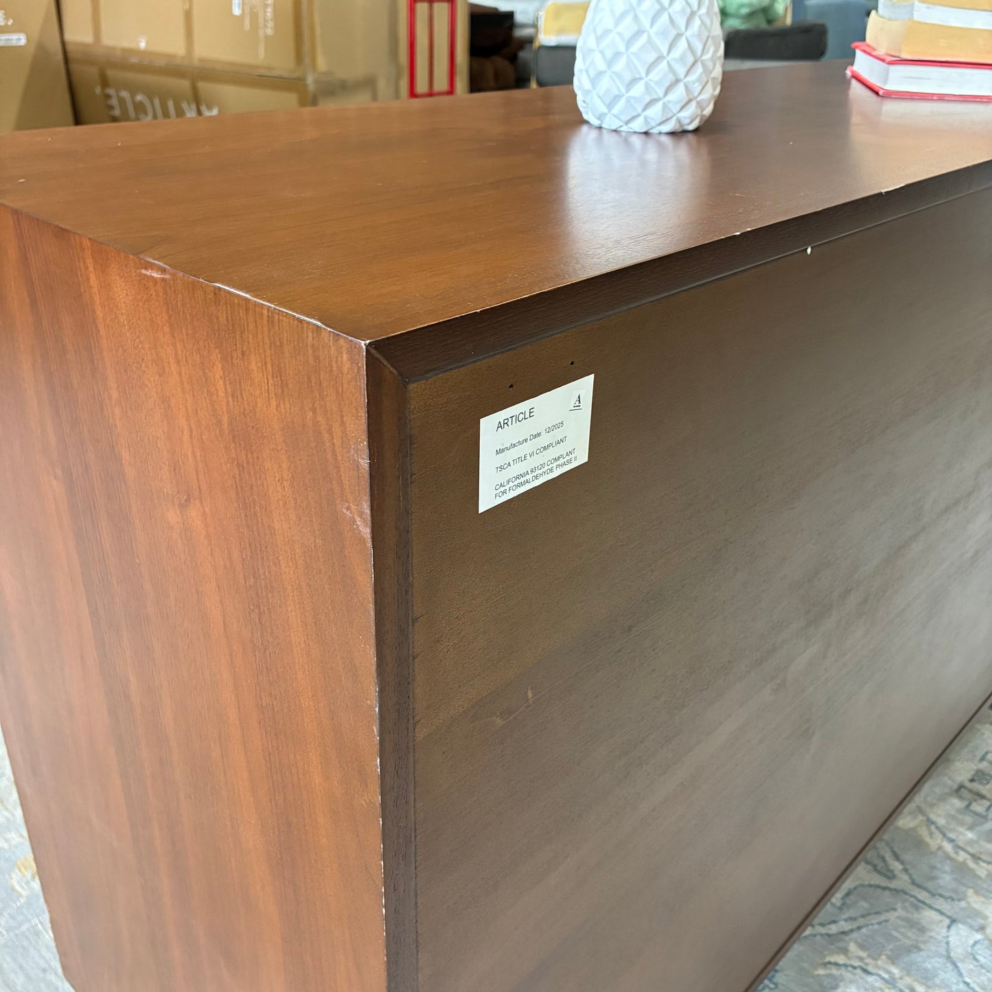 Article Cooper 6-Drawer Double Dresser Walnut