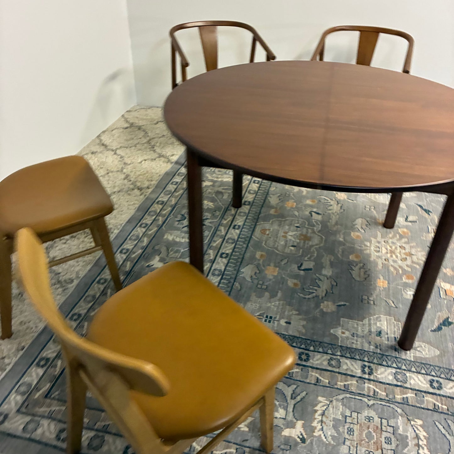 Article Heidi 48”-67.75” Extendable Round Table - Walnut