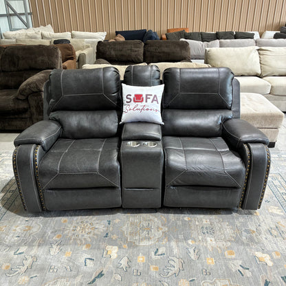 Charcoal Gray Rocker Reclining Sofa