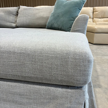 Light Gray Chaise Slipcover Chaise Sectional Sofa