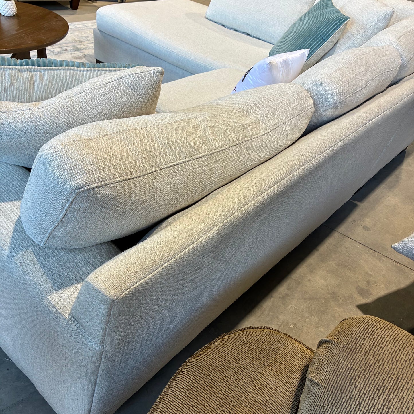 Cream Chaise Sectional