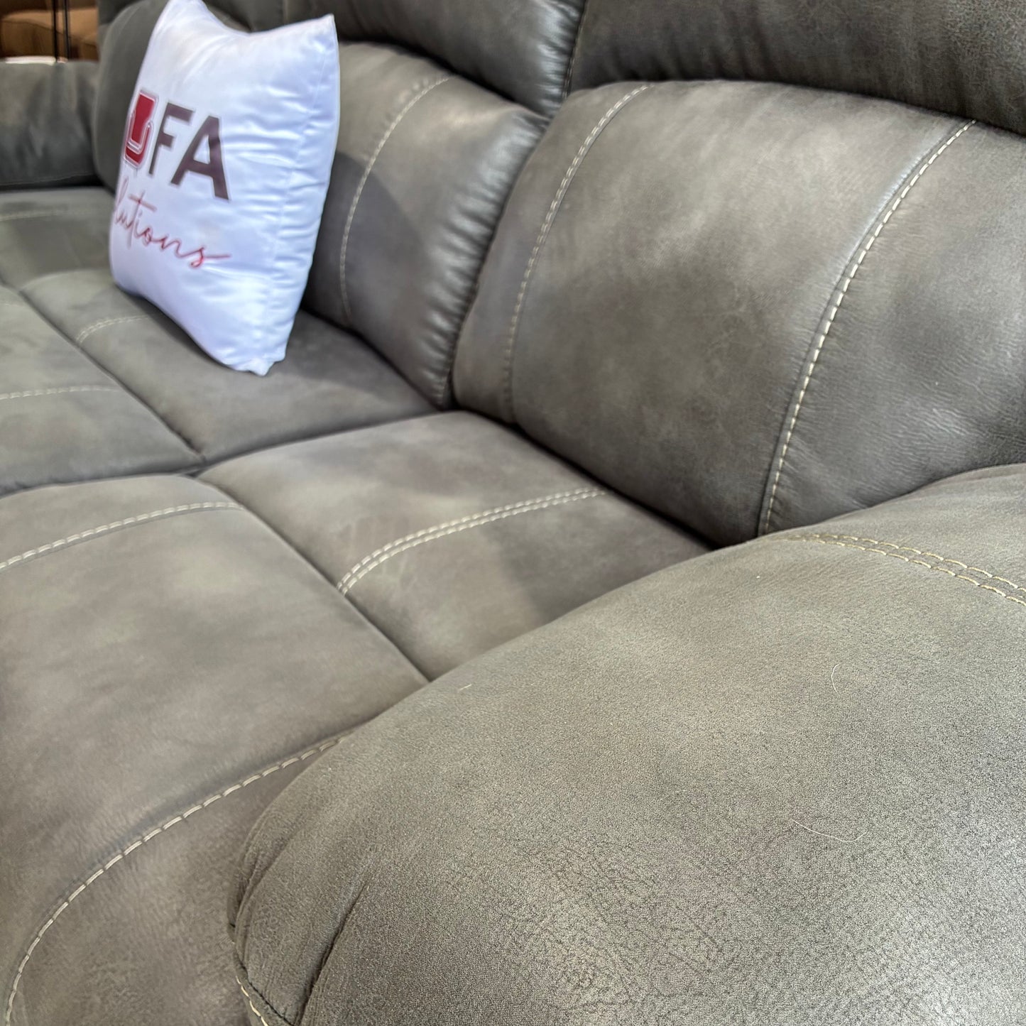 Charcoal Gray Electric Reclining Sofa