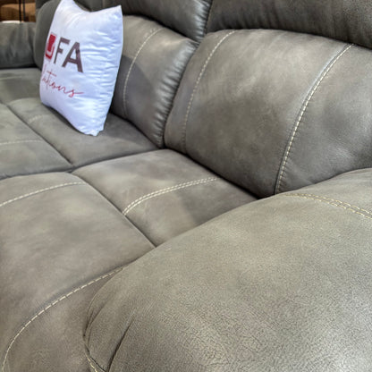 Charcoal Gray Electric Reclining Sofa