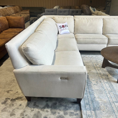 Cream Reclining Corner Sectional