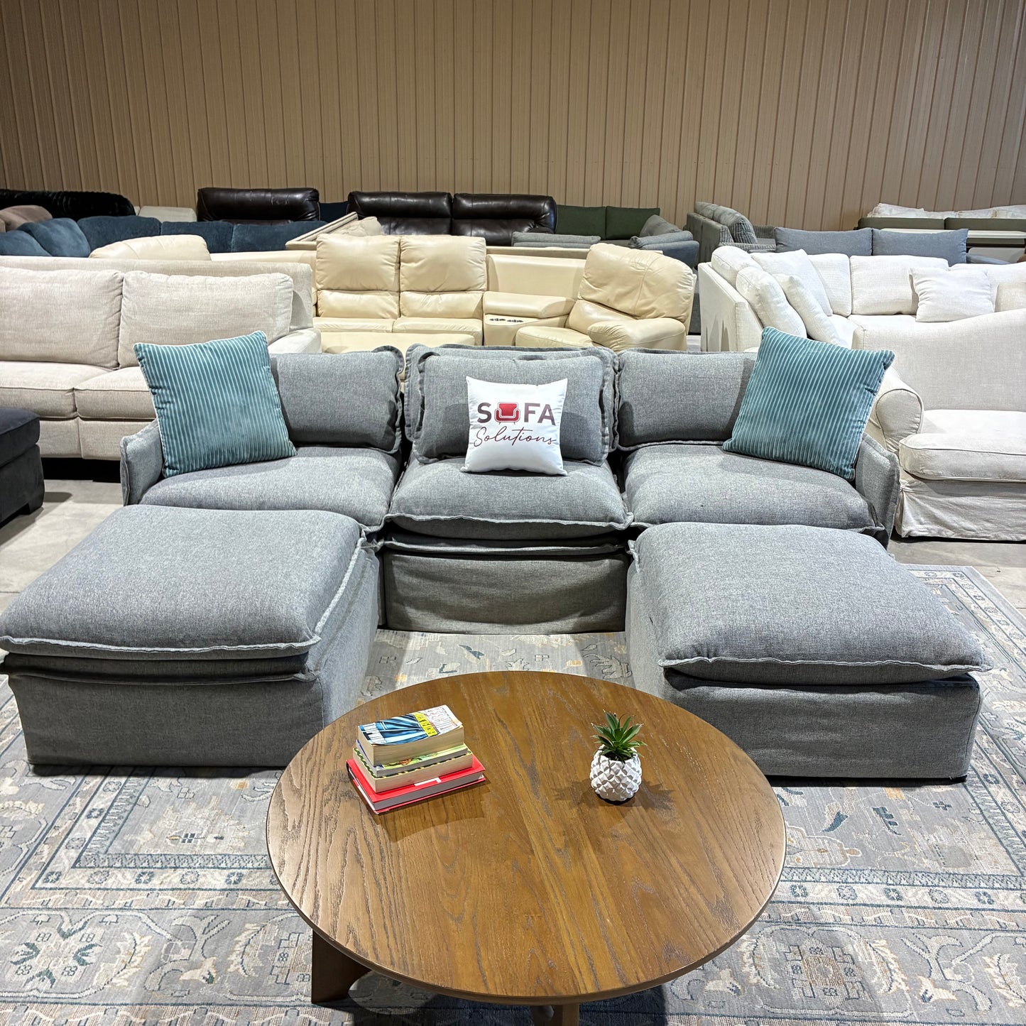 Gray Modular Sectional by Anabei