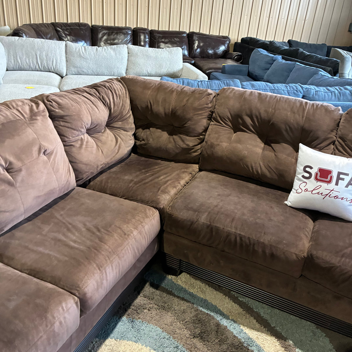 Brown Chaise Sectional