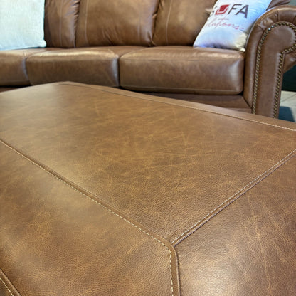 Leather Couch Set & Ottoman