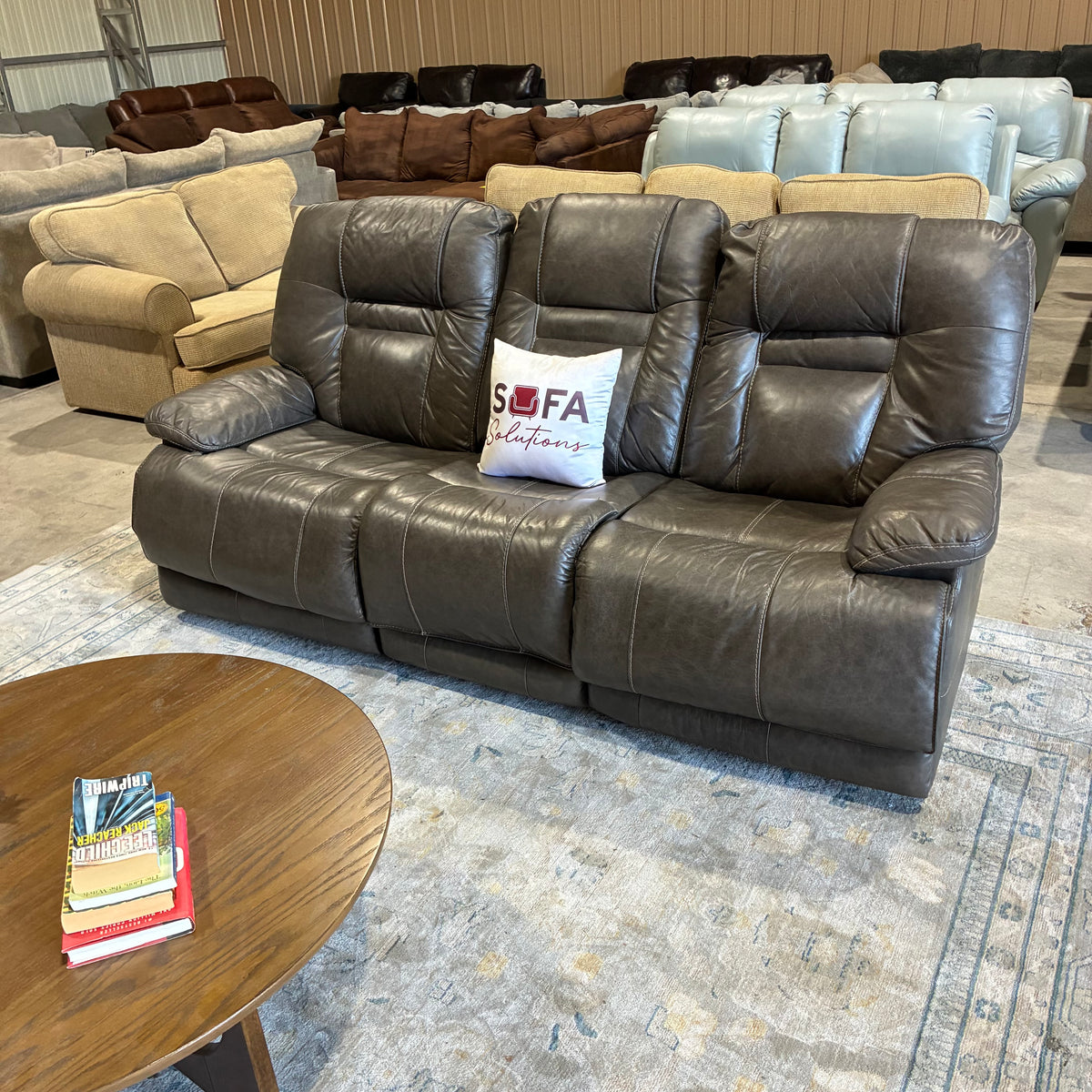 Gray Electric Reclining Sofa