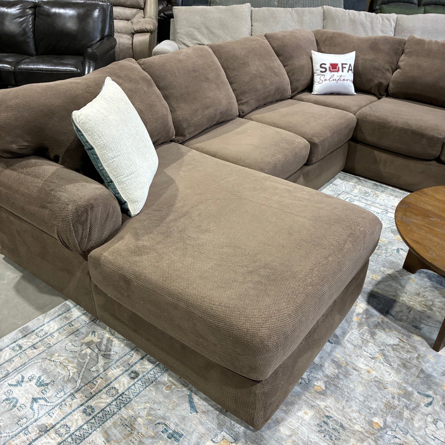 Brown Chaise Sectional