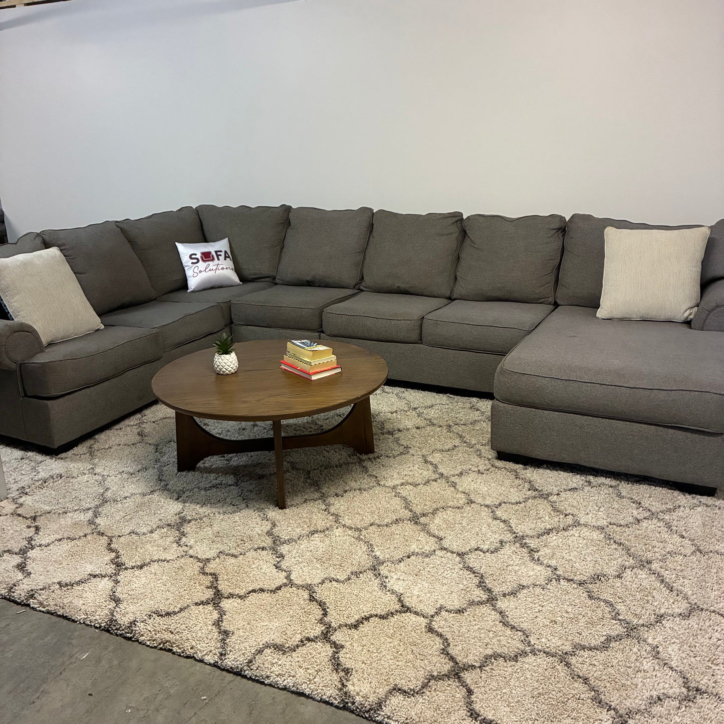 Gray Sectional Sofa with Chaise