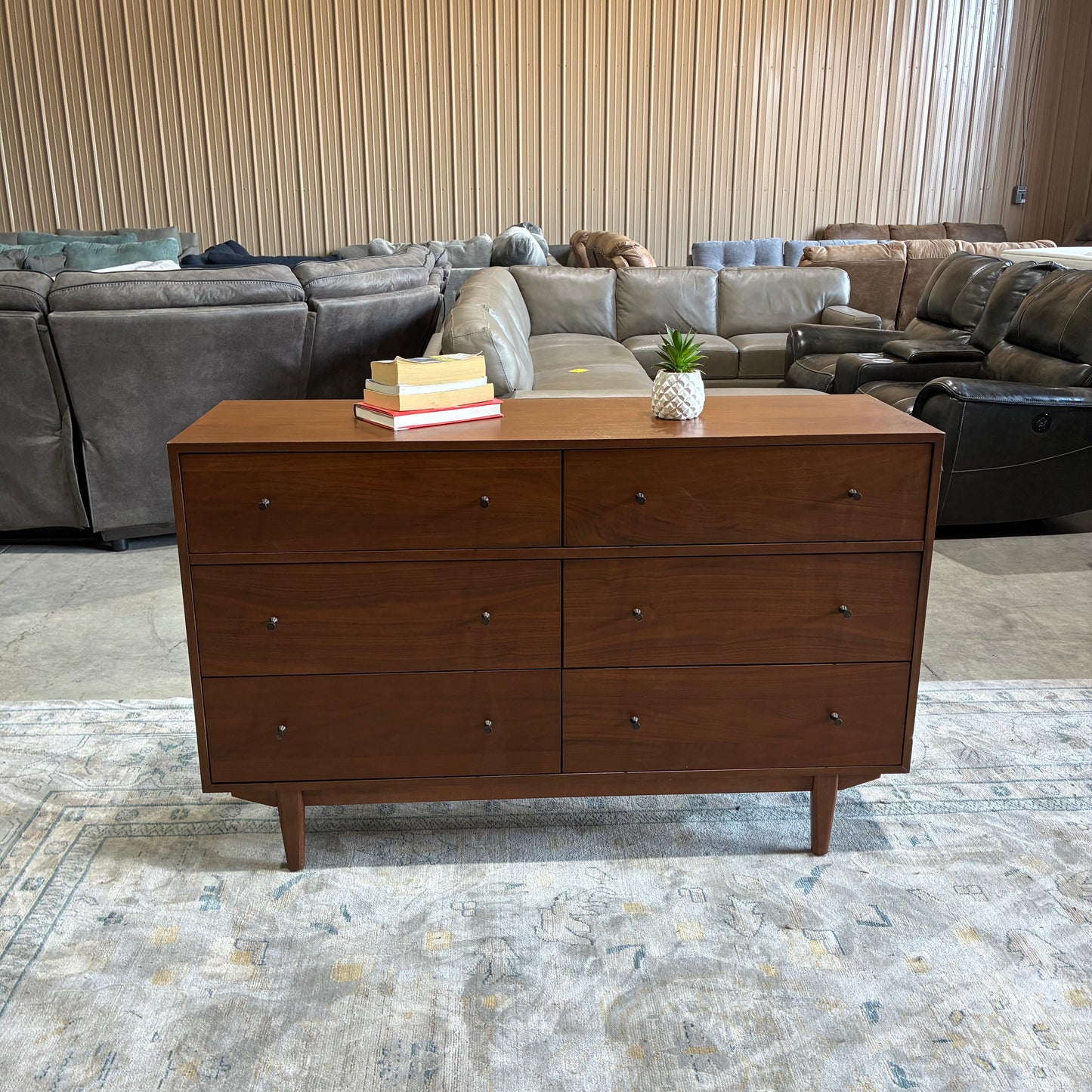 Article Cooper 6-Drawer Double Dresser Walnut