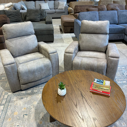 Pair of Gray Electric Recliners