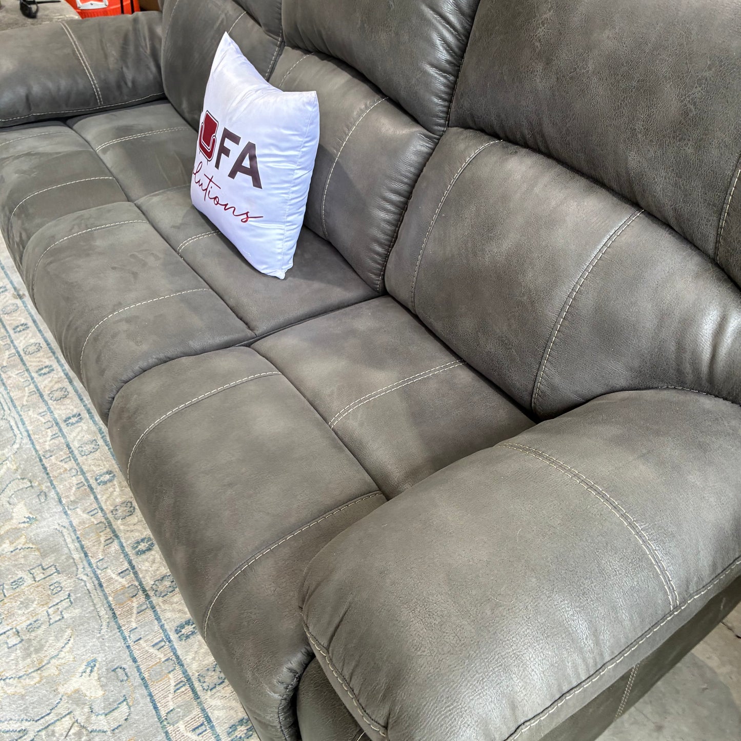 Charcoal Gray Electric Reclining Sofa