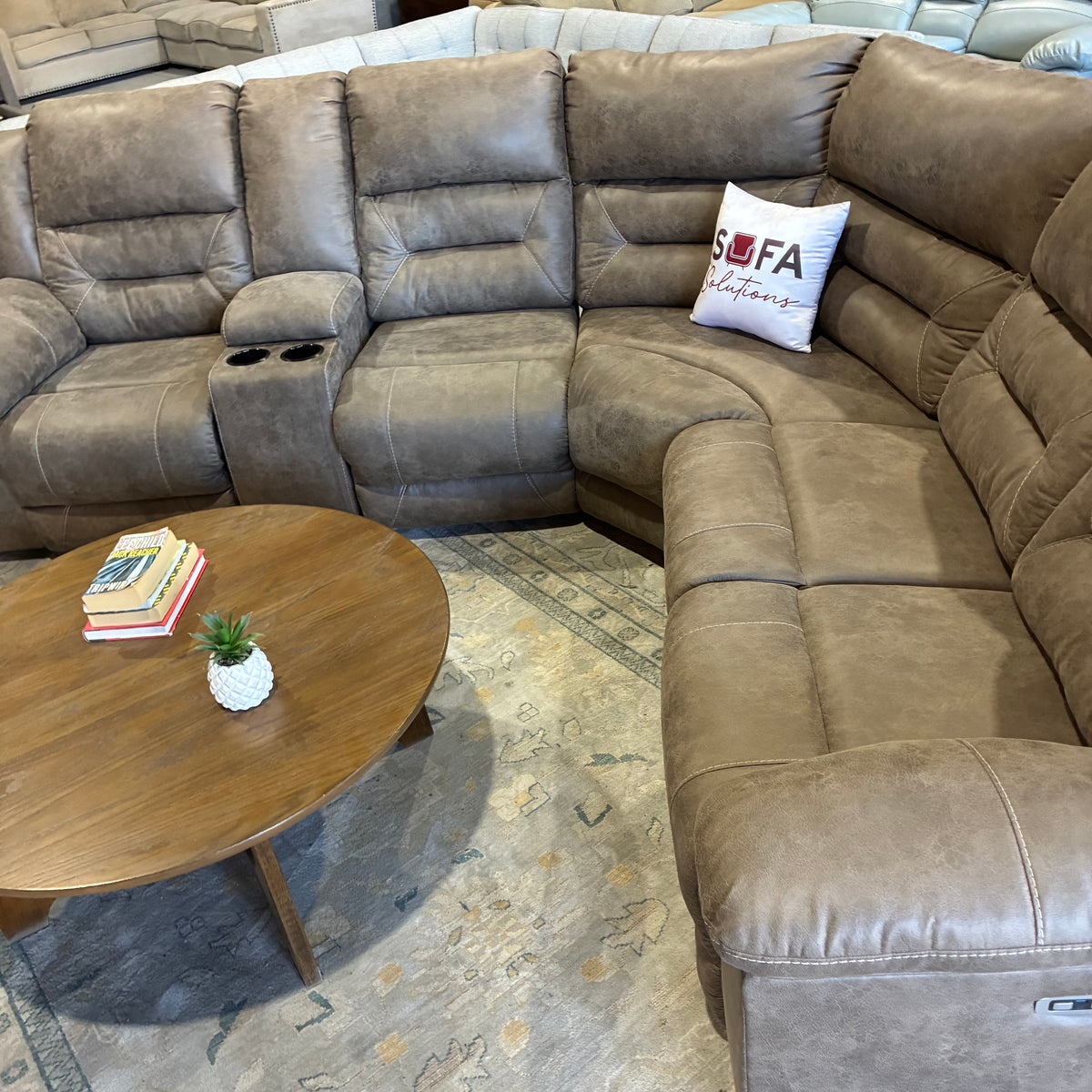 Gray Electric Reclining Sectional
