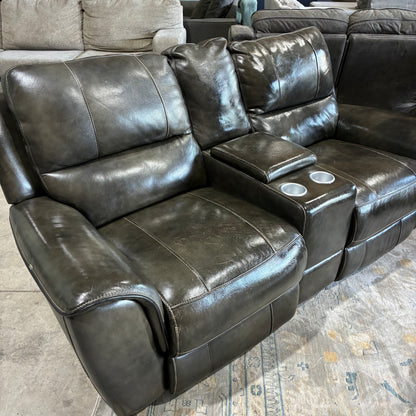 Leather Electric Reclining Sofa Set