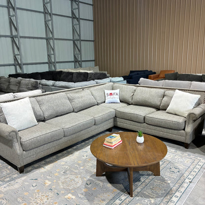 Corner Sectional with Nailhead Trim