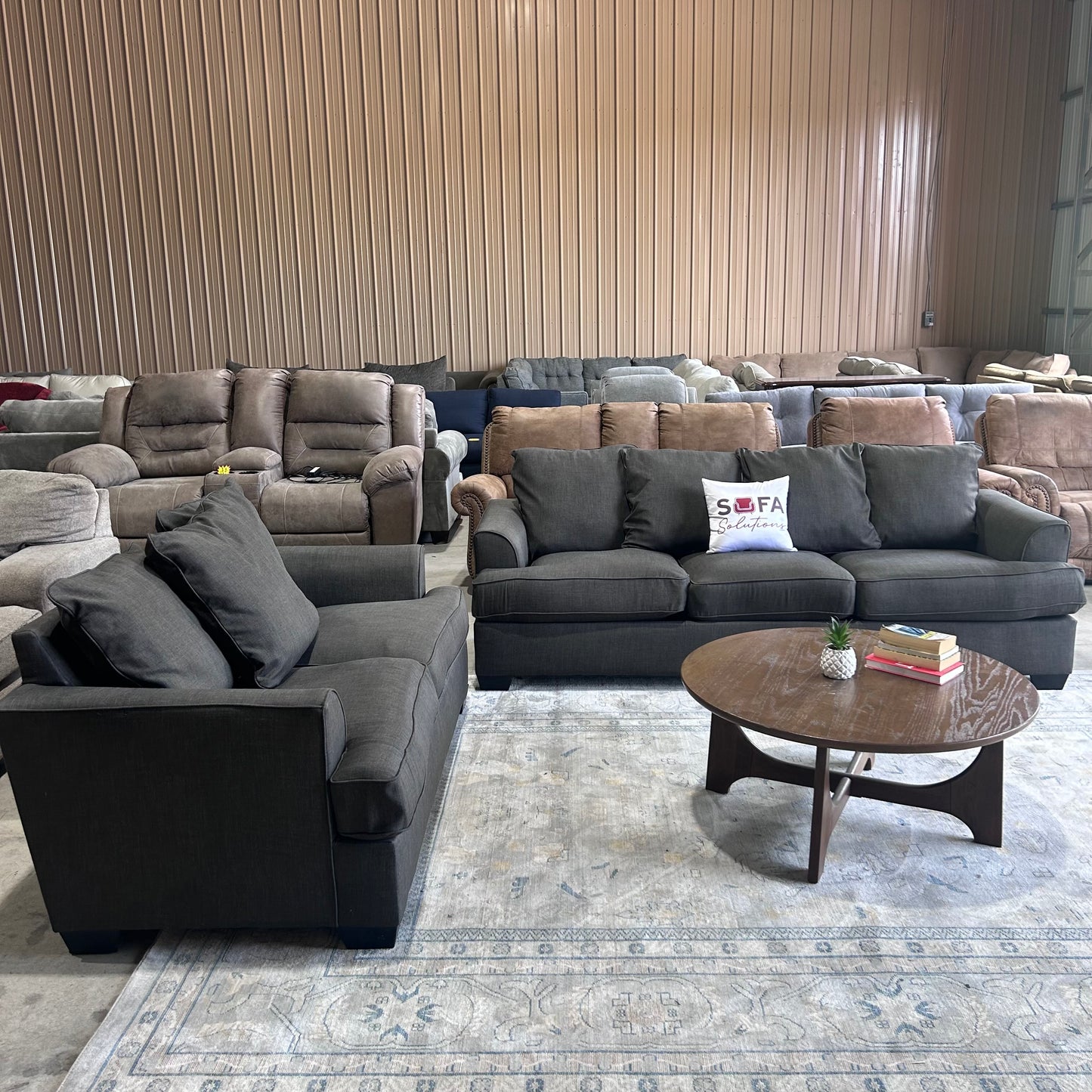 Charcoal Gray Sofa Set
