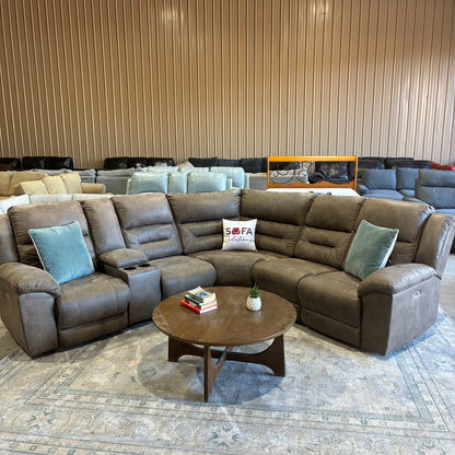 Gray Electric Reclining Sectional