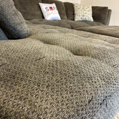 Gray L Sectional & Storage Ottoman