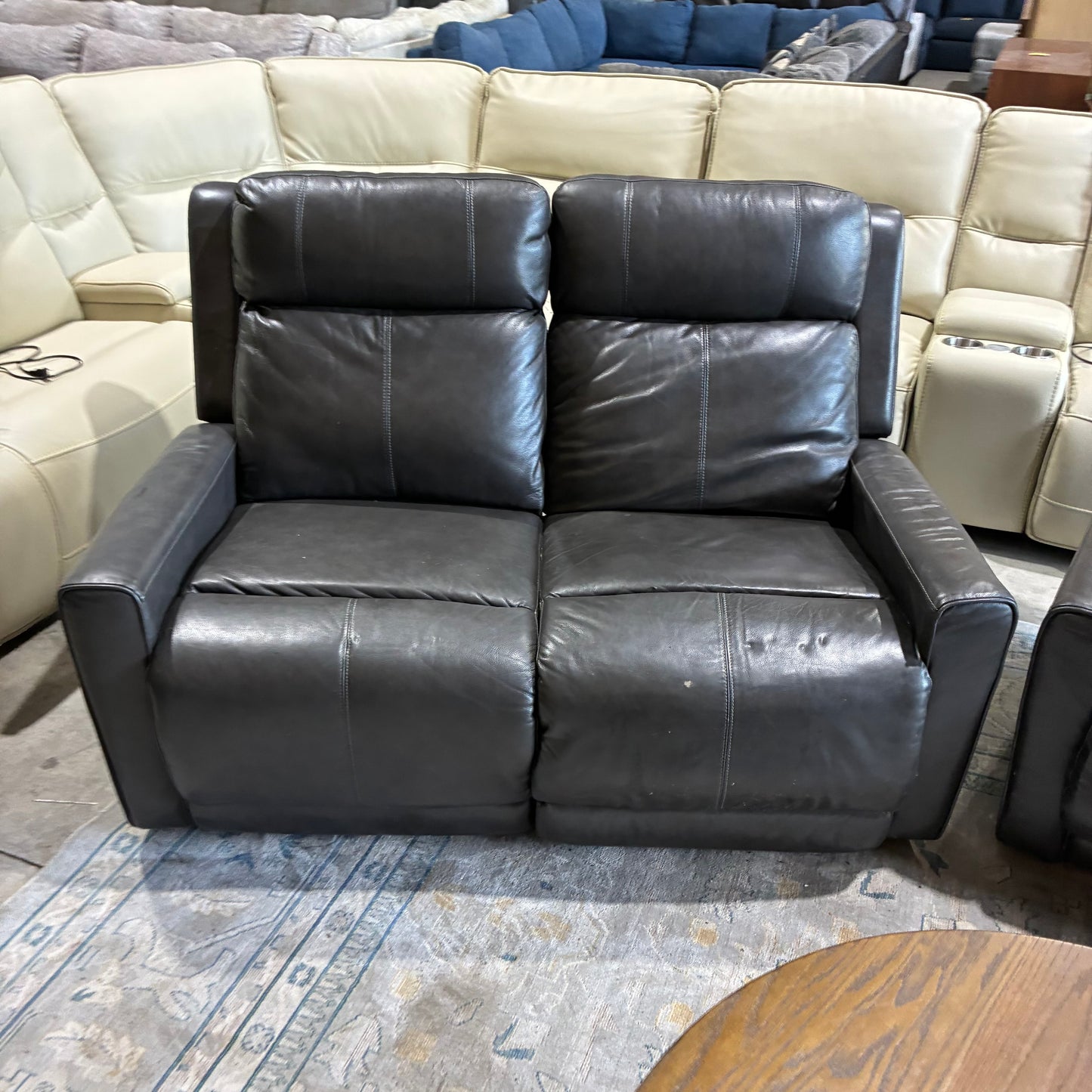 Leather Electric Reclining Sofa Set