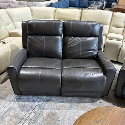 Leather Electric Reclining Sofa Set
