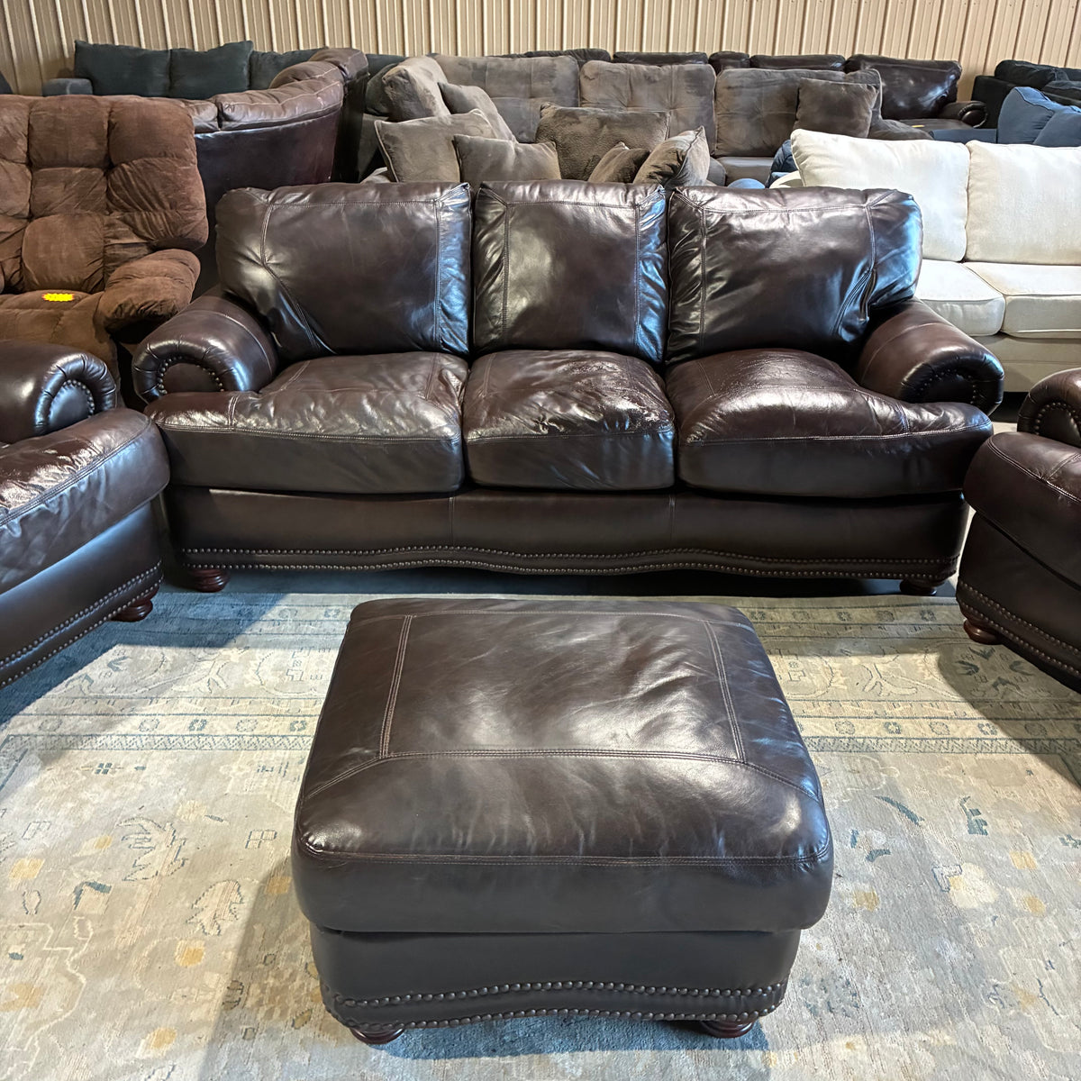 Leather Living Room Sofa Set
