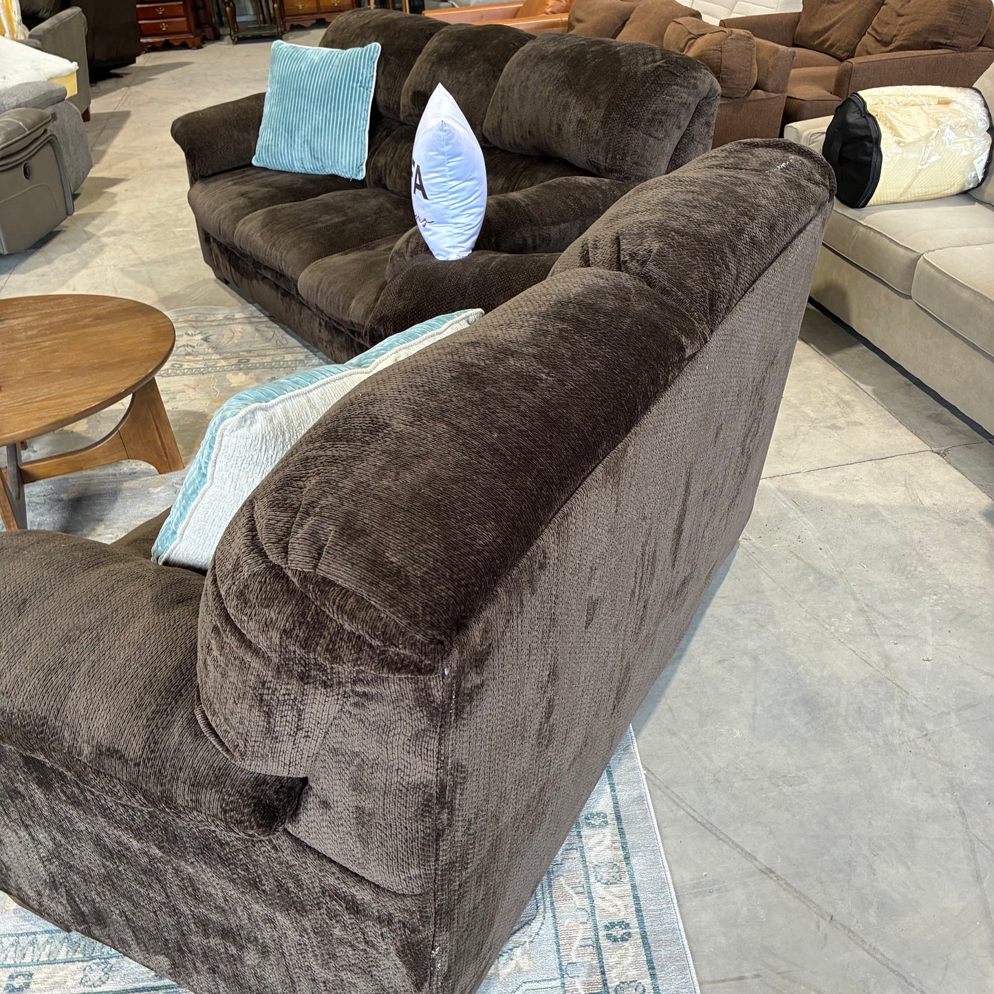 Chocolate Brown Couch Set