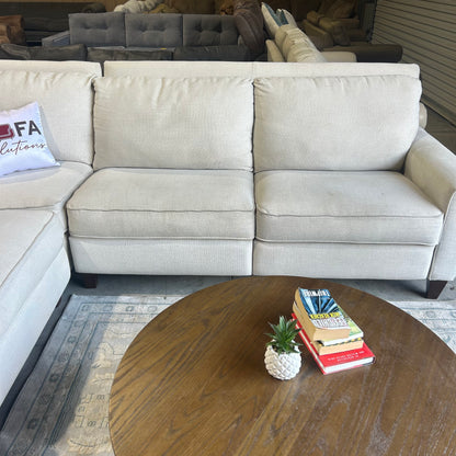 Cream Reclining Corner Sectional