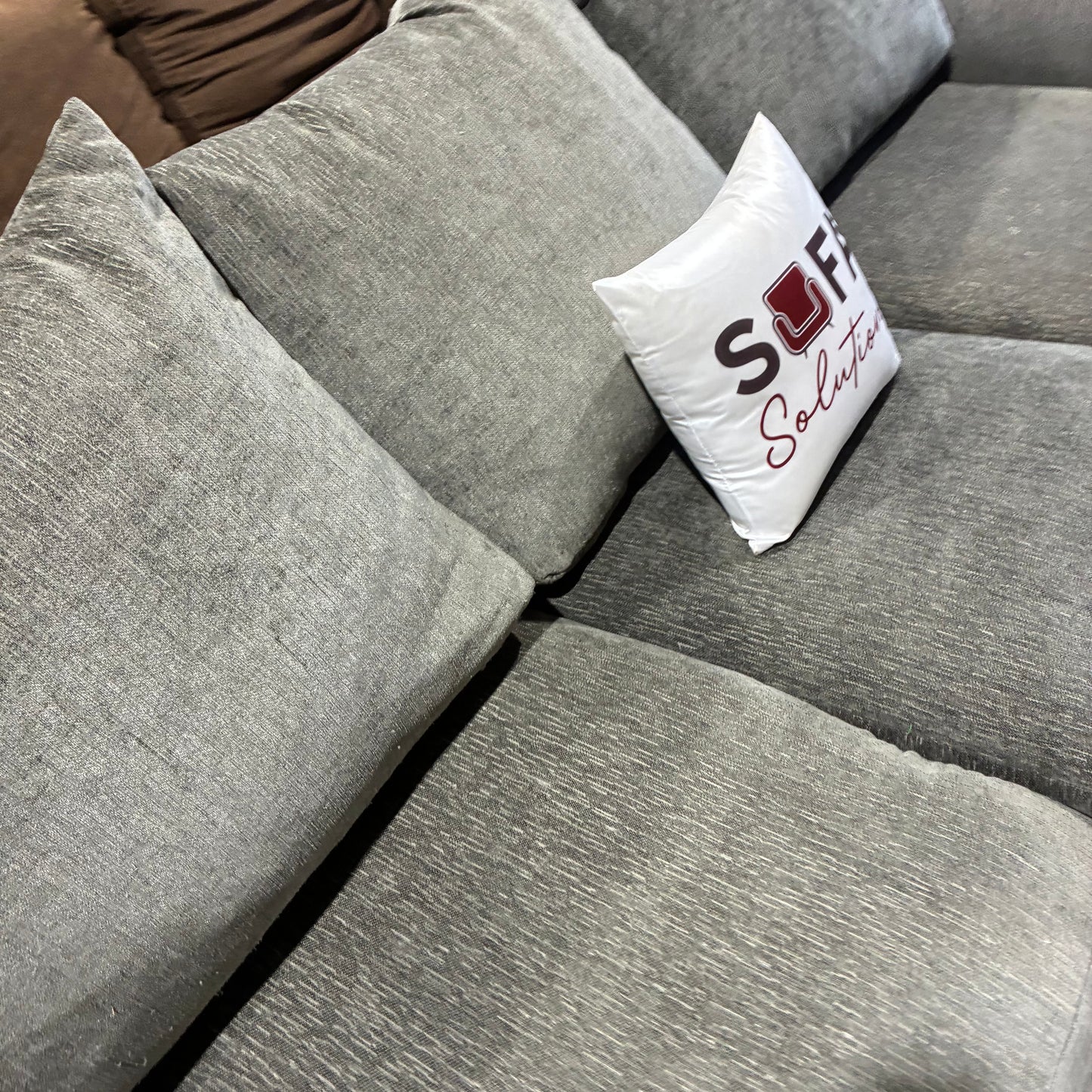 Gray Sofa & Ottoman