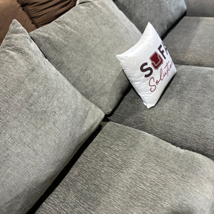 Gray Sofa & Ottoman