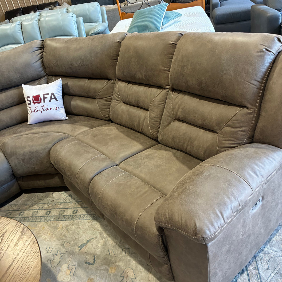 Gray Electric Reclining Sectional