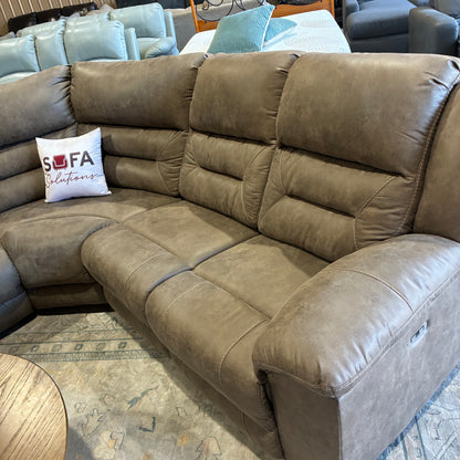 Gray Electric Reclining Sectional