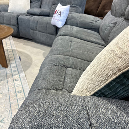 Blue Electric Reclining Sofa Set