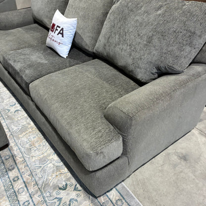 Gray Sofa & Ottoman