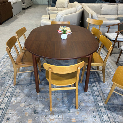 Article Heidi Dining table and 6 Ecole dining Chairs