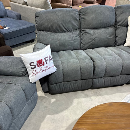 Blue Electric Reclining Sofa Set