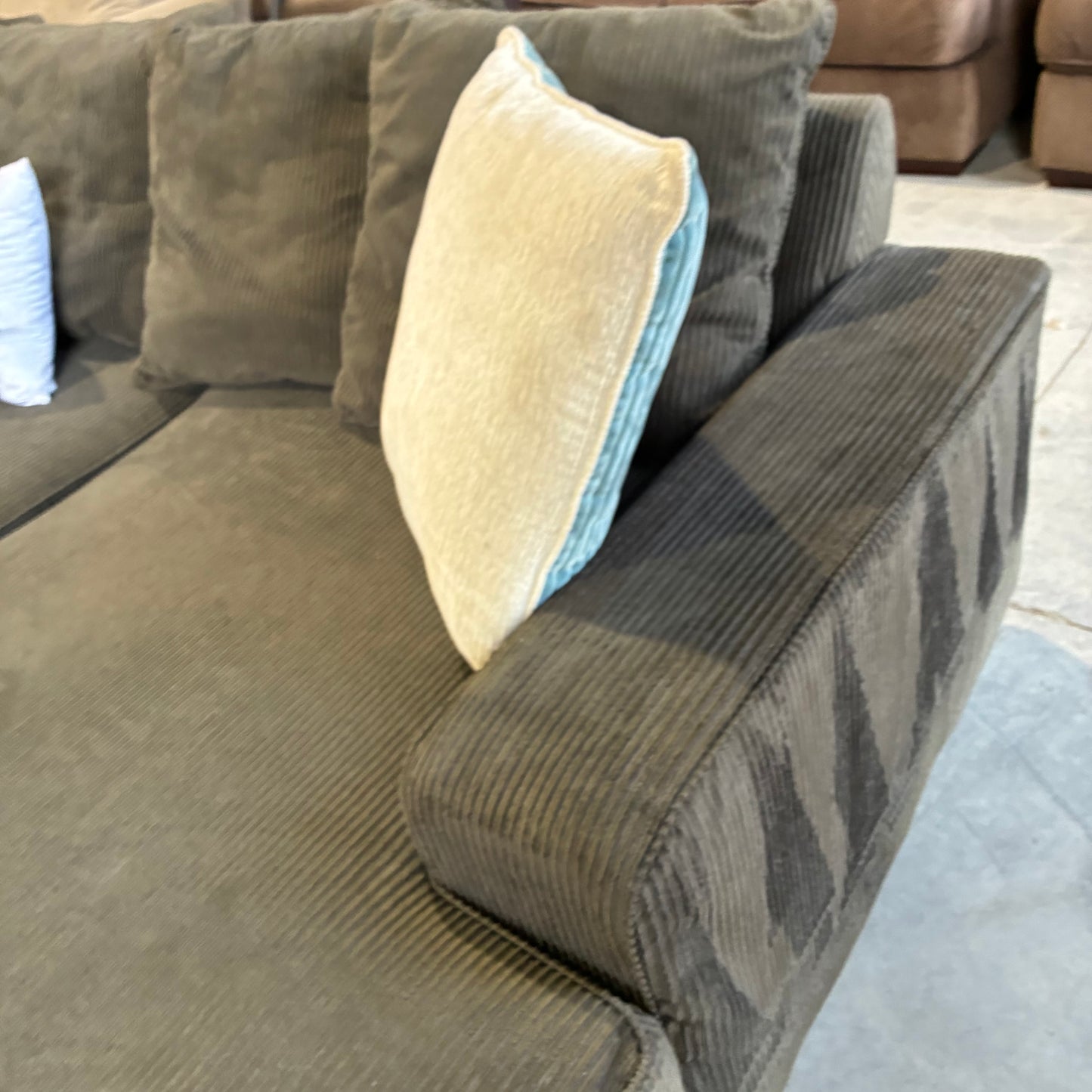 Dark Chaise Sectional Sofa