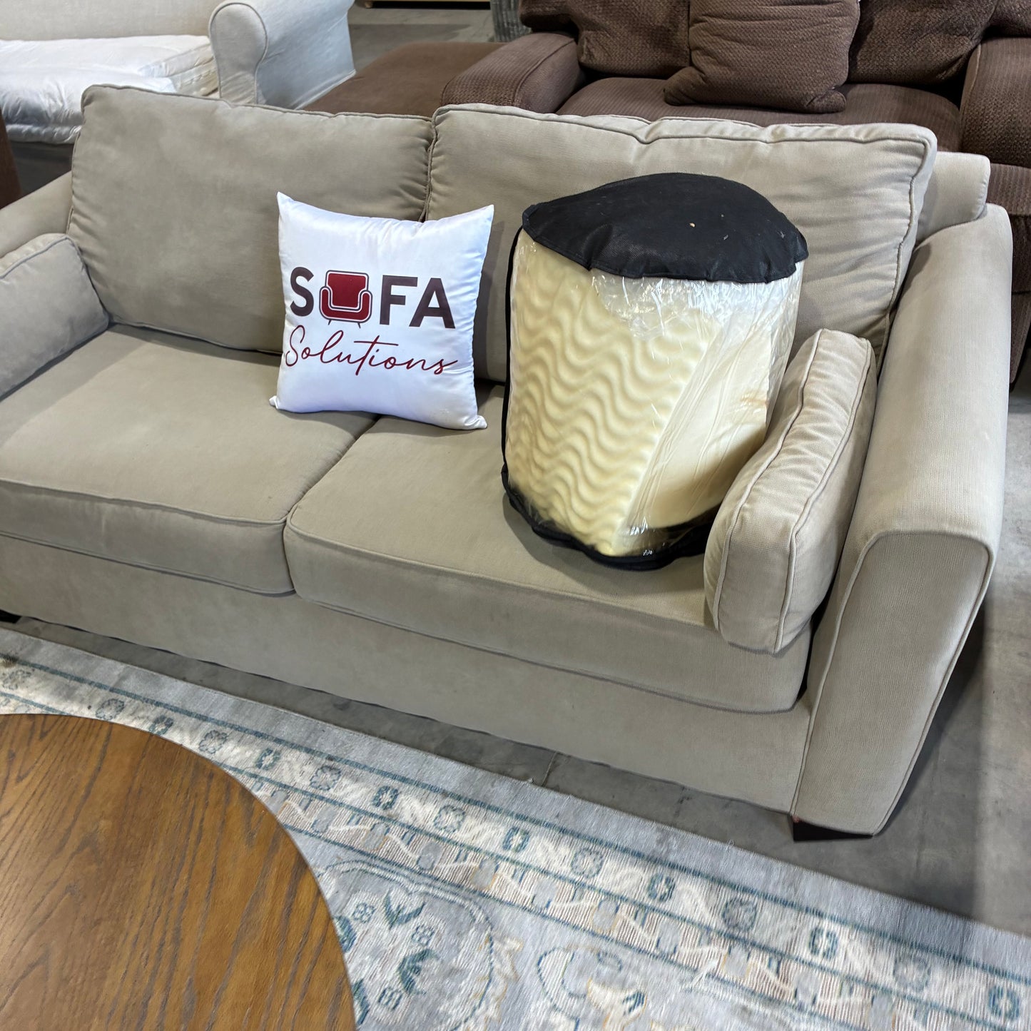 Beige Pullout Sofa