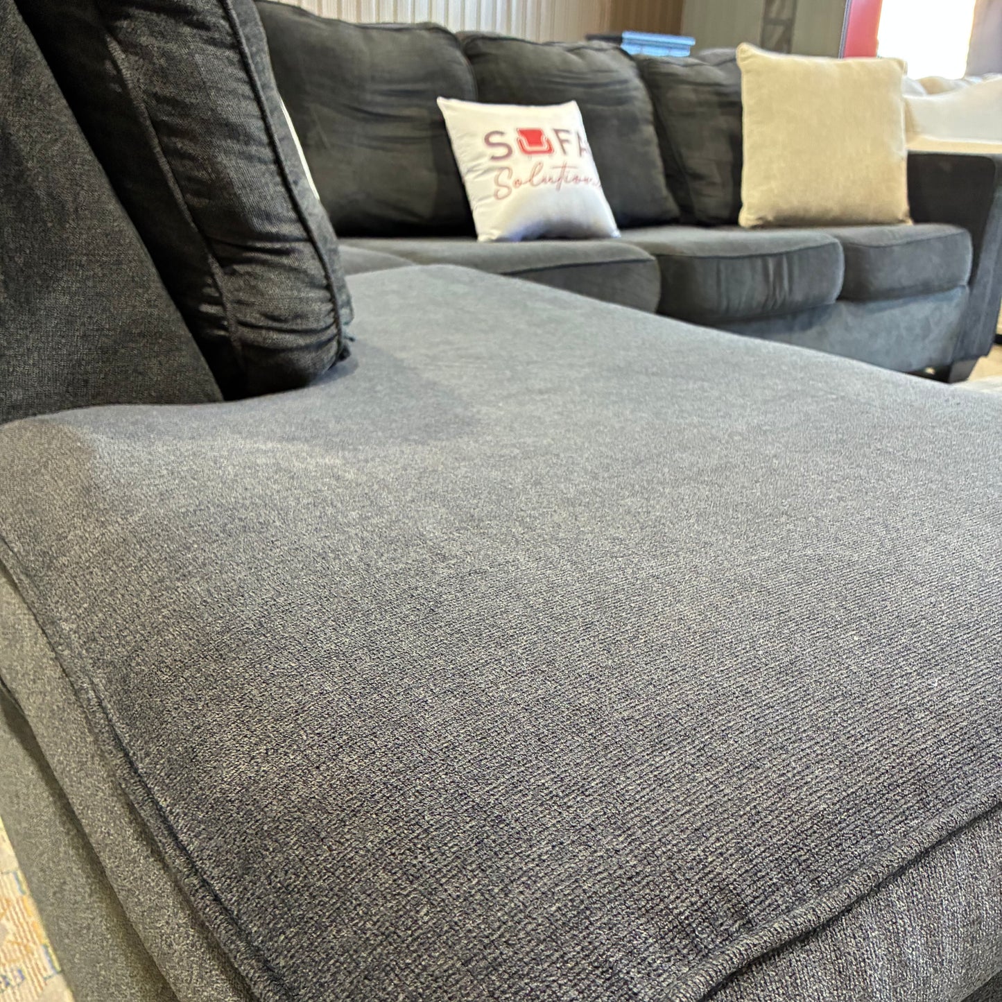 Navy Chaise Sectional