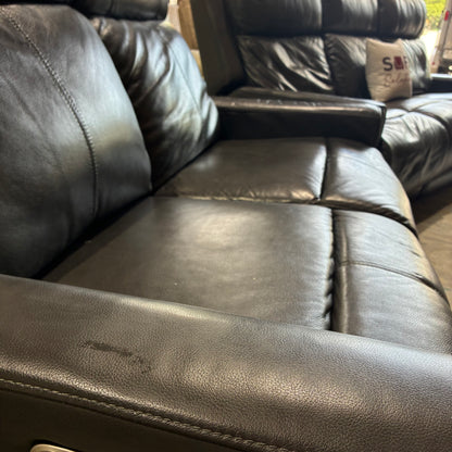 Leather Electric Reclining Sofa Set