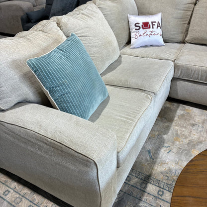 Cream Chaise Sectional Sofa