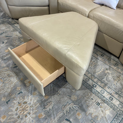 Cream reclining sectional